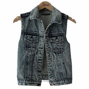 Brandy Melville Acid Wash Jean Jacket Vest size OS